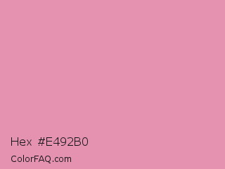 Hex #e492b0 Color Image
