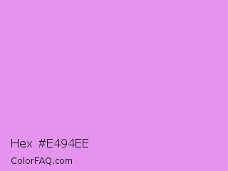 Hex #e494ee Color Image