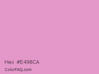 Hex #e498ca Color Image
