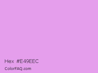 Hex #e49eec Color Image