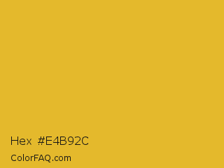 Hex #e4b92c Color Image