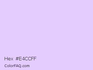 Hex #e4ccff Color Image