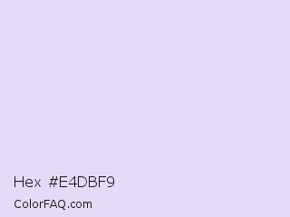 Hex #e4dbf9 Color Image
