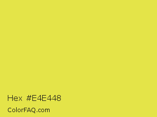 Hex #e4e448 Color Image