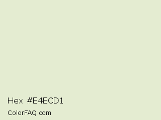 Hex #e4ecd1 Color Image