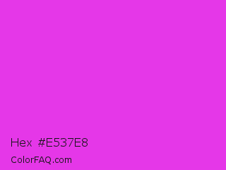 Hex #e537e8 Color Image