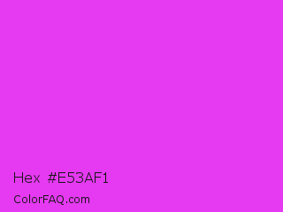Hex #e53af1 Color Image