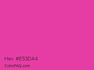 Hex #e53da4 Color Image