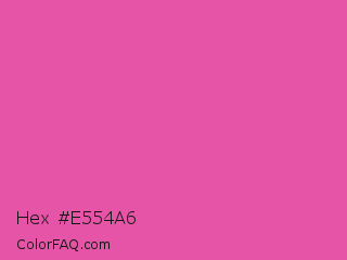Hex #e554a6 Color Image