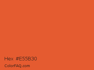 Hex #e55b30 Color Image