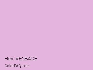 Hex #e5b4de Color Image