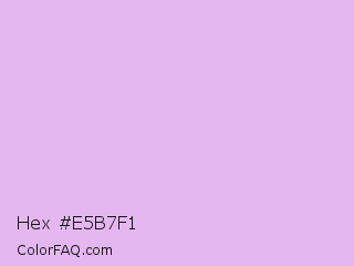 Hex #e5b7f1 Color Image