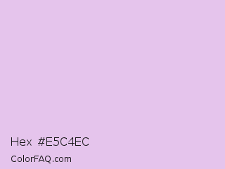 Hex #e5c4ec Color Image