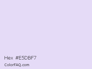 Hex #e5dbf7 Color Image