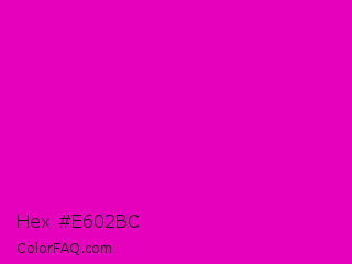 Hex #e602bc Color Image