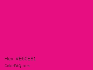 Hex #e60e81 Color Image