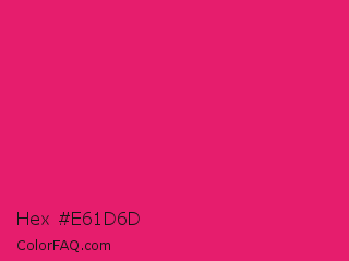 Hex #e61d6d Color Image
