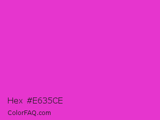 Hex #e635ce Color Image