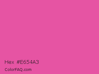 Hex #e654a3 Color Image