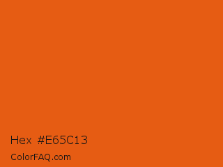 Hex #e65c13 Color Image