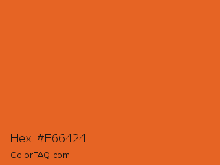 Hex #e66424 Color Image