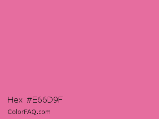 Hex #e66d9f Color Image