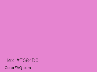 Hex #e684d0 Color Image