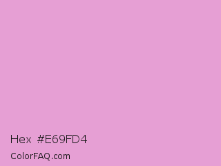 Hex #e69fd4 Color Image