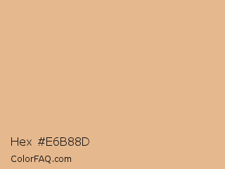 Hex #e6b88d Color Image