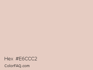 Hex #e6ccc2 Color Image