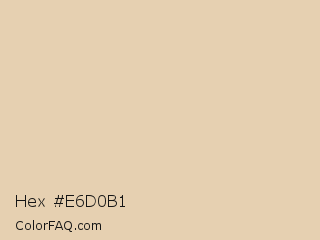 Hex #e6d0b1 Color Image