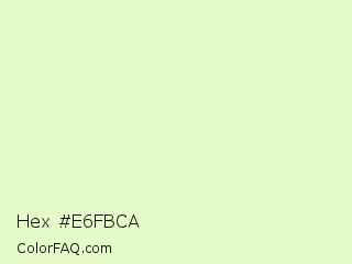 Hex #e6fbca Color Image