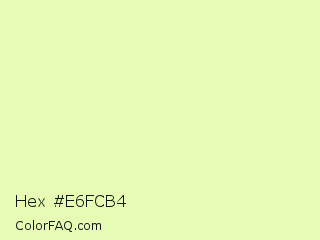 Hex #e6fcb4 Color Image