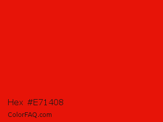 Hex #e71408 Color Image