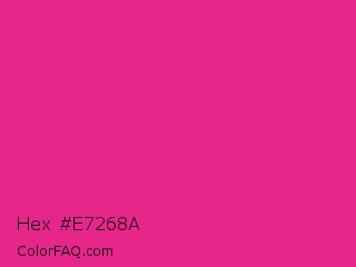 Hex #e7268a Color Image
