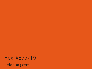 Hex #e75719 Color Image