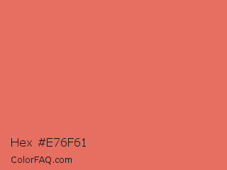 Hex #e76f61 Color Image