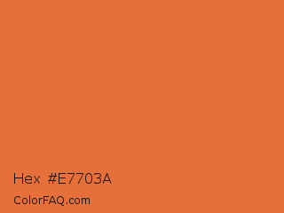 Hex #e7703a Color Image