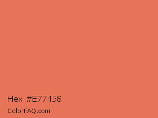 Hex #e77458 Color Image