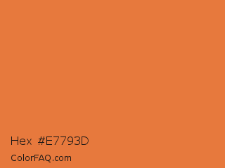 Hex #e7793d Color Image