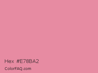 Hex #e78ba2 Color Image