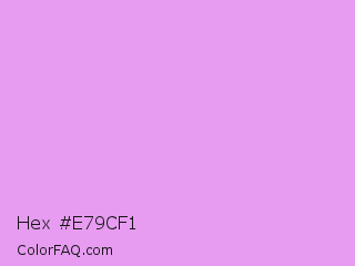 Hex #e79cf1 Color Image