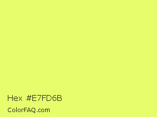 Hex #e7fd6b Color Image