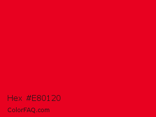 Hex #e80120 Color Image