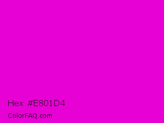 Hex #e801d4 Color Image