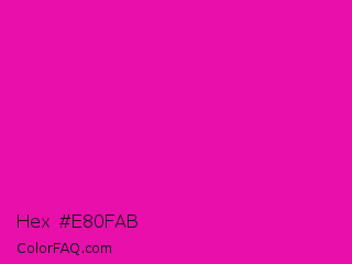 Hex #e80fab Color Image