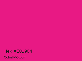 Hex #e81984 Color Image
