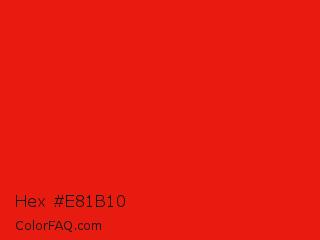 Hex #e81b10 Color Image