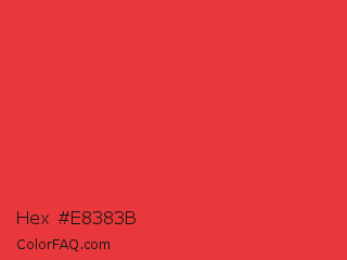 Hex #e8383b Color Image