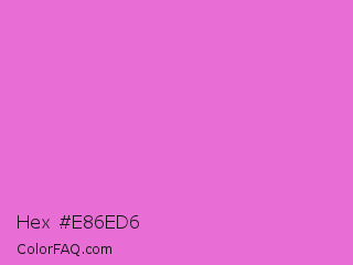 Hex #e86ed6 Color Image
